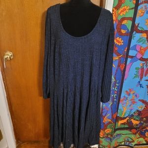 Torrid blue knit mid length dress. Sz 6X